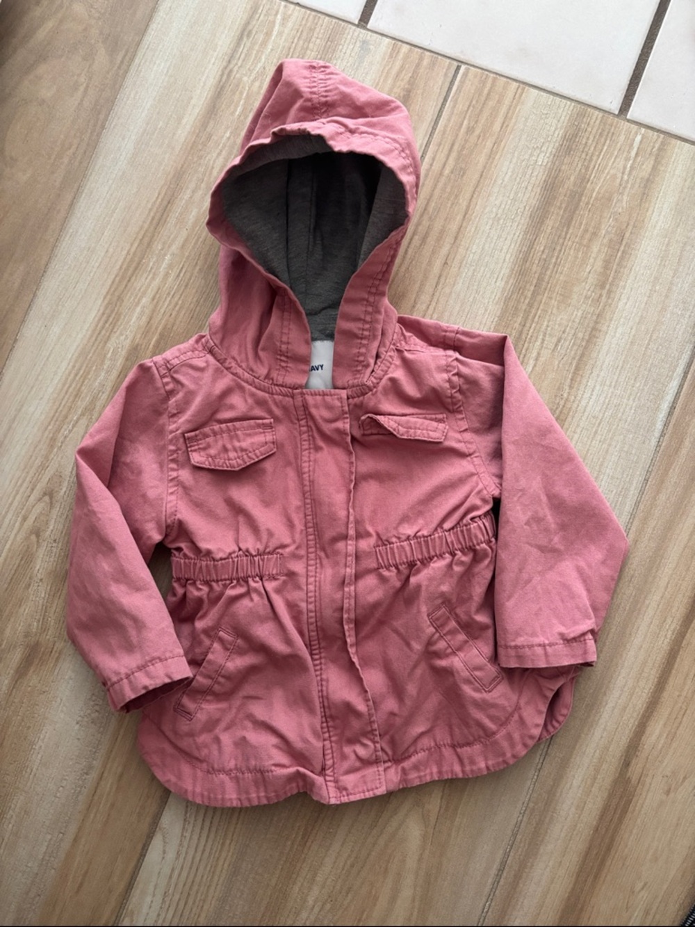 Old Navy Hooded Dusty Rose Kids Raincoat